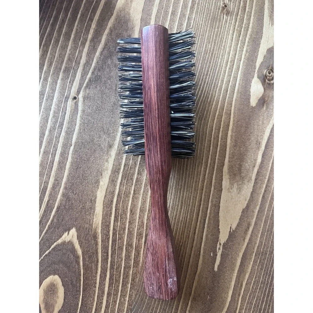 Vintage FULLER‎ Bristlecomb Hairbrush Wooden Nylon Bristles Half Round